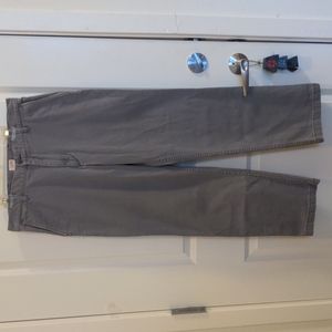 Dockers cotton pants 32" x 32".  They are gray and comfortably "worn".  EUC